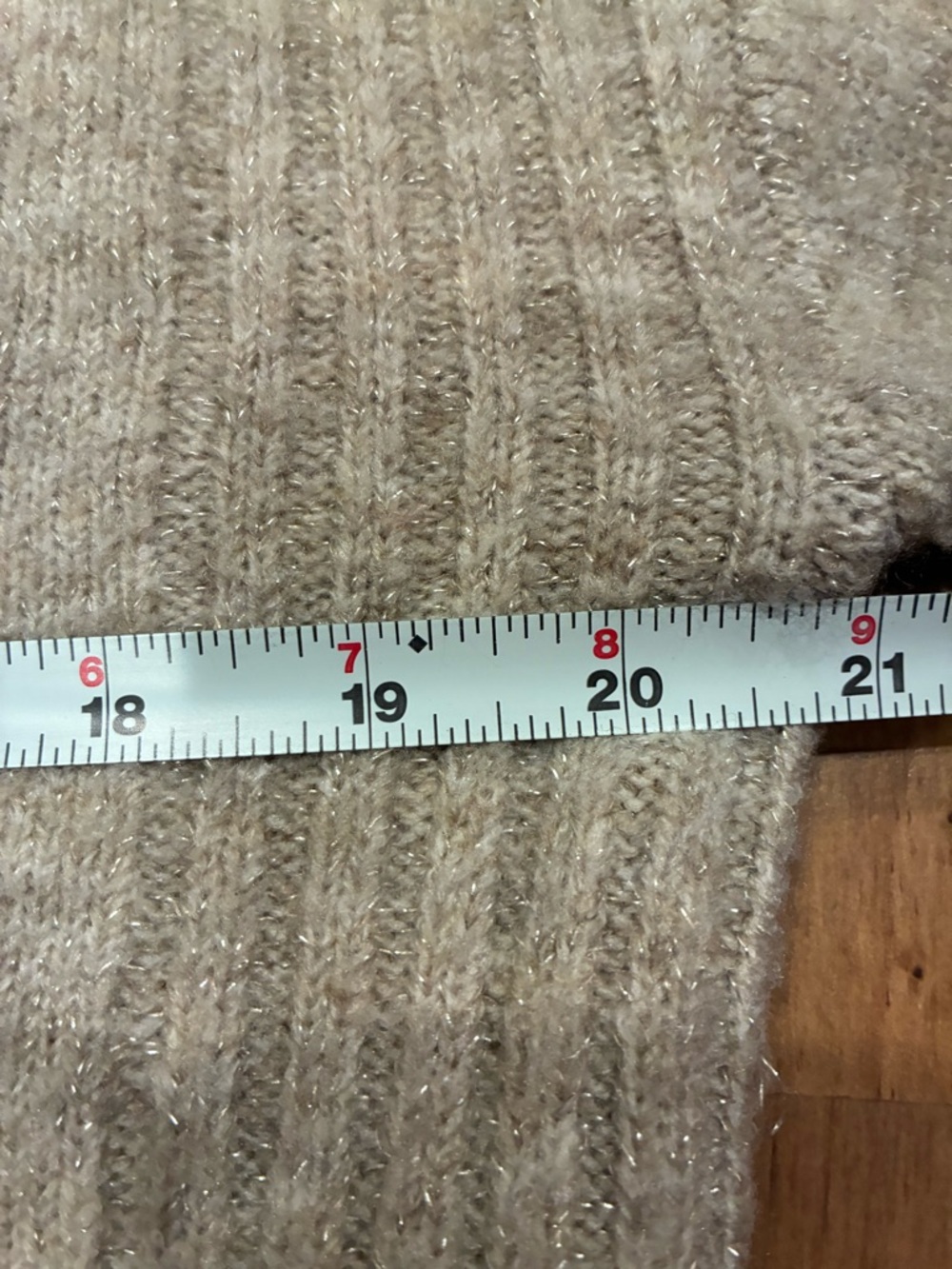 Simply Vera Vera Wang Beige Ribbed Knit Sweater - Picture 5 of 6